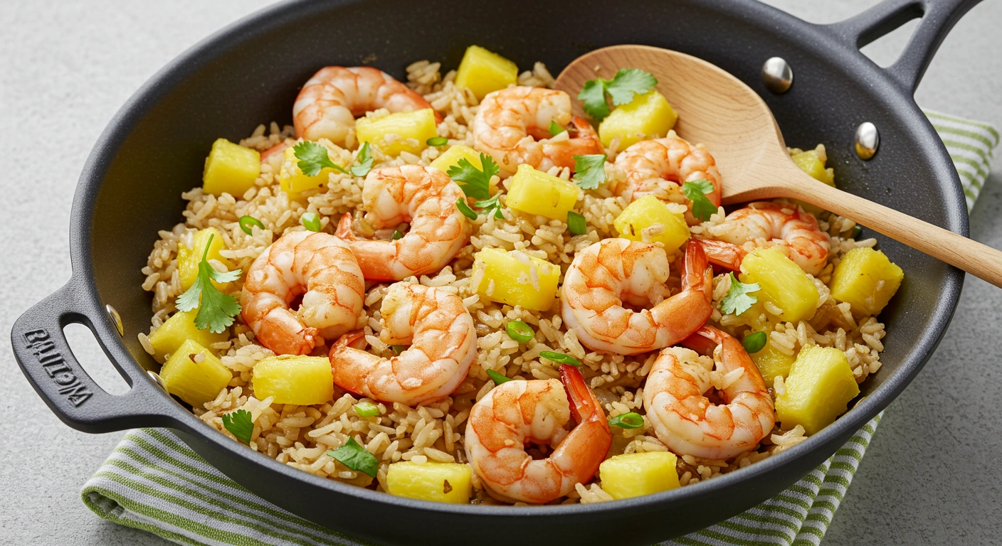 Rice with Pineapple and Shrimp